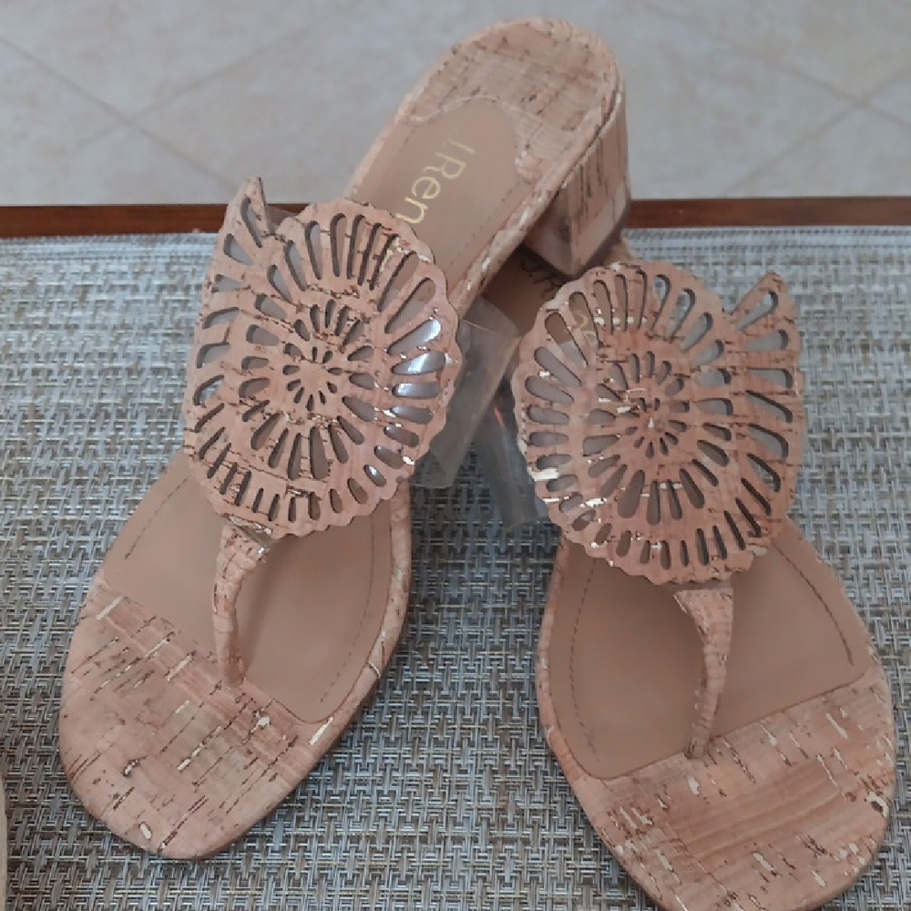 Beige Cork Sandals.J.Renee.7M M.Preloved Great Condition